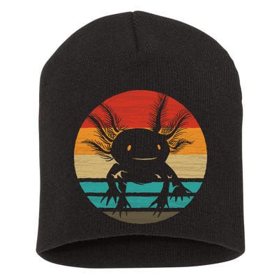 Retro Funny Axolotl I Axolotl Questions Cute Axolotl  Short Acrylic Beanie