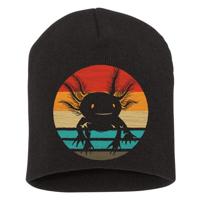 Retro Funny Axolotl I Axolotl Questions Cute Axolotl  Short Acrylic Beanie
