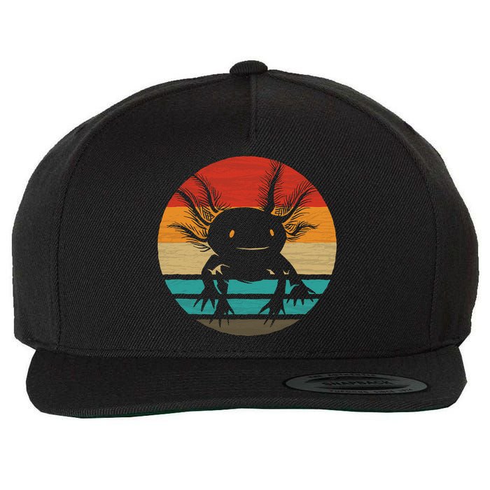 Retro Funny Axolotl I Axolotl Questions Cute Axolotl  Wool Snapback Cap