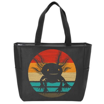 Retro Funny Axolotl I Axolotl Questions Cute Axolotl  Zip Tote Bag