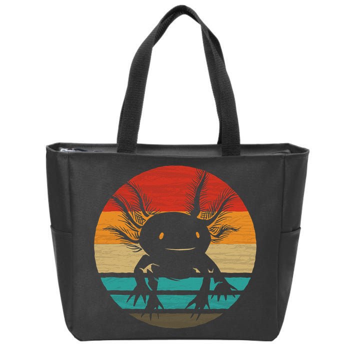 Retro Funny Axolotl I Axolotl Questions Cute Axolotl  Zip Tote Bag