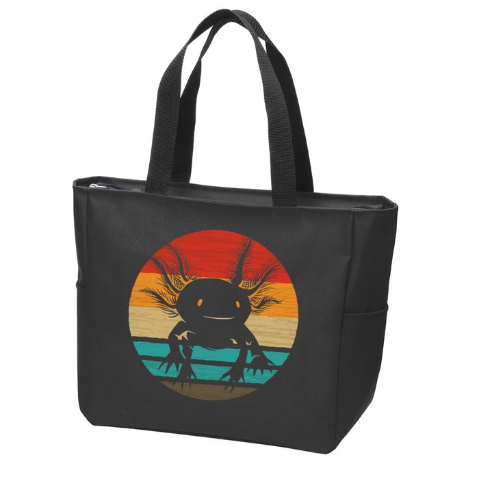 Retro Funny Axolotl I Axolotl Questions Cute Axolotl  Zip Tote Bag