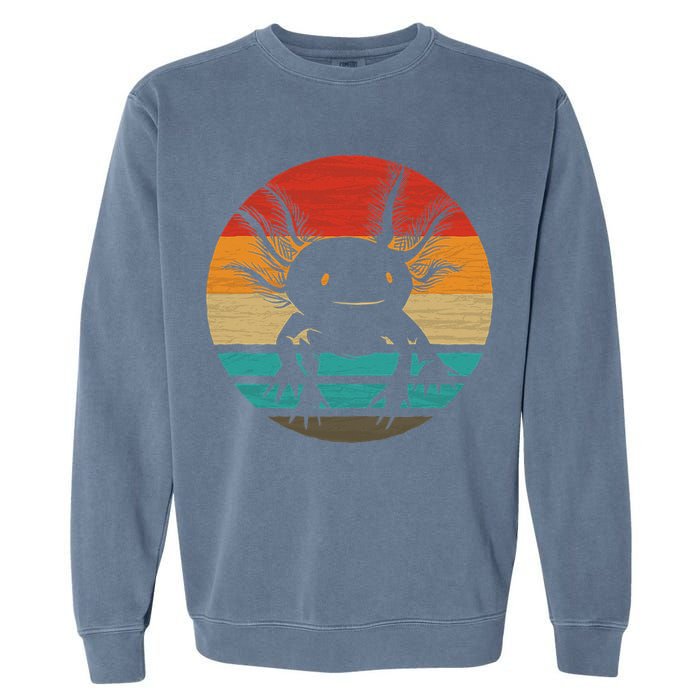 Retro Funny Axolotl I Axolotl Questions Cute Axolotl  Garment-Dyed Sweatshirt