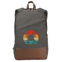 Retro Funny Axolotl I Axolotl Questions Cute Axolotl  Cotton Canvas Backpack