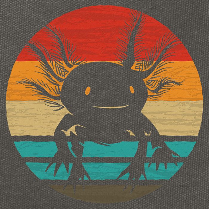Retro Funny Axolotl I Axolotl Questions Cute Axolotl  Cotton Canvas Backpack