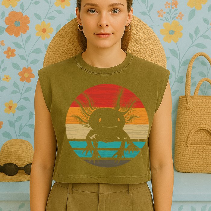 Retro Funny Axolotl I Axolotl Questions Cute Axolotl  Garment-Dyed Women's Muscle Tee