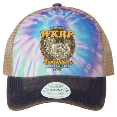 Retro First Annual Wkrp Thanksgiving Turkey Drop Legacy Tie Dye Trucker Hat