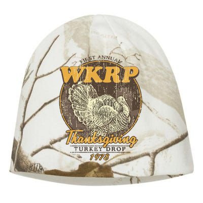 Retro First Annual Wkrp Thanksgiving Turkey Drop Kati - Camo Knit Beanie