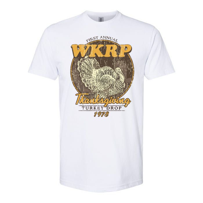 Retro First Annual Wkrp Thanksgiving Turkey Drop Softstyle CVC T-Shirt