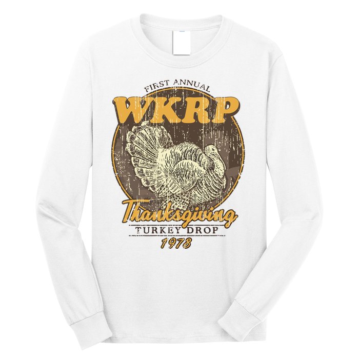 Retro First Annual Wkrp Thanksgiving Turkey Drop Long Sleeve Shirt