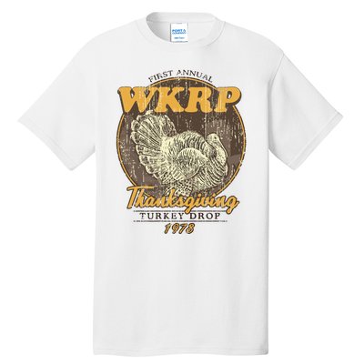 Retro First Annual Wkrp Thanksgiving Turkey Drop Tall T-Shirt