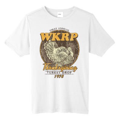 Retro First Annual Wkrp Thanksgiving Turkey Drop Tall Fusion ChromaSoft Performance T-Shirt