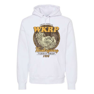 Retro First Annual Wkrp Thanksgiving Turkey Drop Premium Hoodie