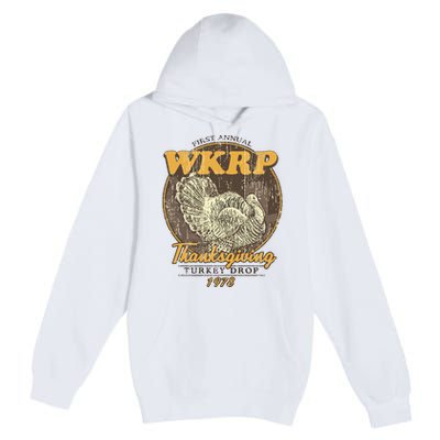 Retro First Annual Wkrp Thanksgiving Turkey Drop Premium Pullover Hoodie