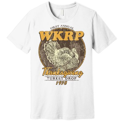 Retro First Annual Wkrp Thanksgiving Turkey Drop Premium T-Shirt