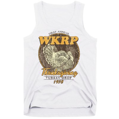 Retro First Annual Wkrp Thanksgiving Turkey Drop Tank Top