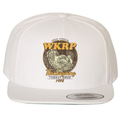 Retro First Annual Wkrp Thanksgiving Turkey Drop Wool Snapback Cap