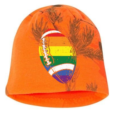 Rainbow Flag American Football Lgbt Pride Month Gay Ally Gift Kati - Camo Knit Beanie