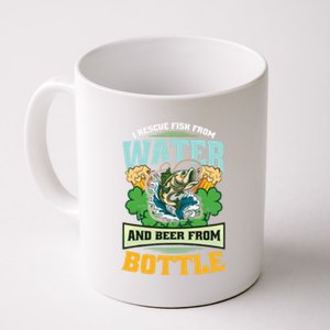 Rescue Fish And Beer Design St Patricks Fishing Great Gift Coffee Mug