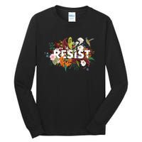 Resist Floral Anti Trump Political Protest Tall Long Sleeve T-Shirt