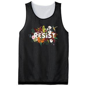 Resist Floral Anti Trump Political Protest Mesh Reversible Basketball Jersey Tank