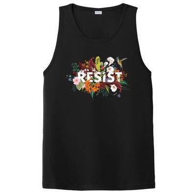 Resist Floral Anti Trump Political Protest PosiCharge Competitor Tank