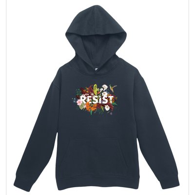 Resist Floral Anti Trump Political Protest Urban Pullover Hoodie