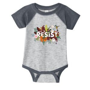 Resist Floral Anti Trump Political Protest Infant Baby Jersey Bodysuit