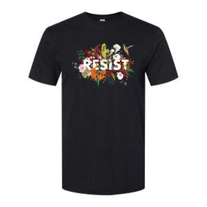 Resist Floral Anti Trump Political Protest Softstyle CVC T-Shirt