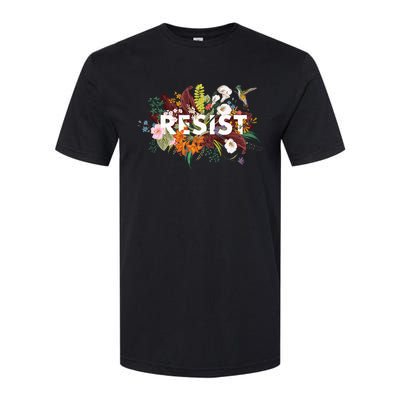 Resist Floral Anti Trump Political Protest Softstyle® CVC T-Shirt