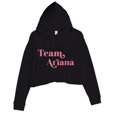 Retro For Ariana, Show Support Be On Team Ariana Crop Fleece Hoodie