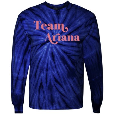 Retro For Ariana, Show Support Be On Team Ariana Tie-Dye Long Sleeve Shirt