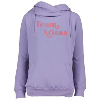 Retro For Ariana, Show Support Be On Team Ariana Womens Funnel Neck Pullover Hood