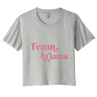 Retro For Ariana, Show Support Be On Team Ariana Women's Crop Top Tee