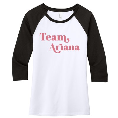 Retro For Ariana, Show Support Be On Team Ariana Women's Tri-Blend 3/4-Sleeve Raglan Shirt