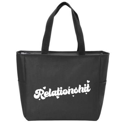 Relationshit Funny Anti Valentine Zip Tote Bag