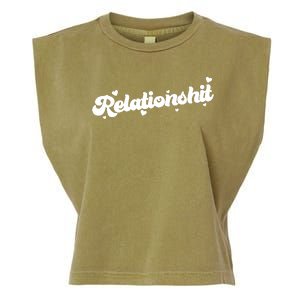 Relationshit Funny Anti Valentine Garment-Dyed Women's Muscle Tee