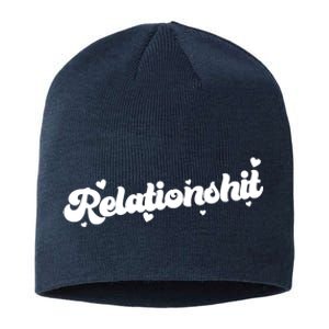 Relationshit Funny Anti Valentine Sustainable Beanie