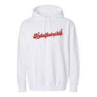 Relationshit Funny Anti Valentine Garment-Dyed Fleece Hoodie