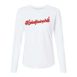 Relationshit Funny Anti Valentine Womens Cotton Relaxed Long Sleeve T-Shirt