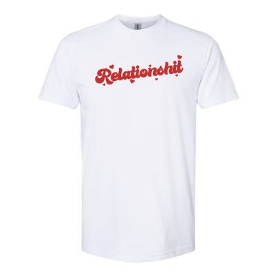 Relationshit Funny Anti Valentine Softstyle CVC T-Shirt