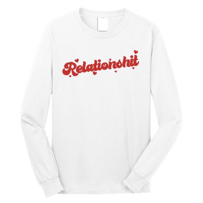 Relationshit Funny Anti Valentine Long Sleeve Shirt