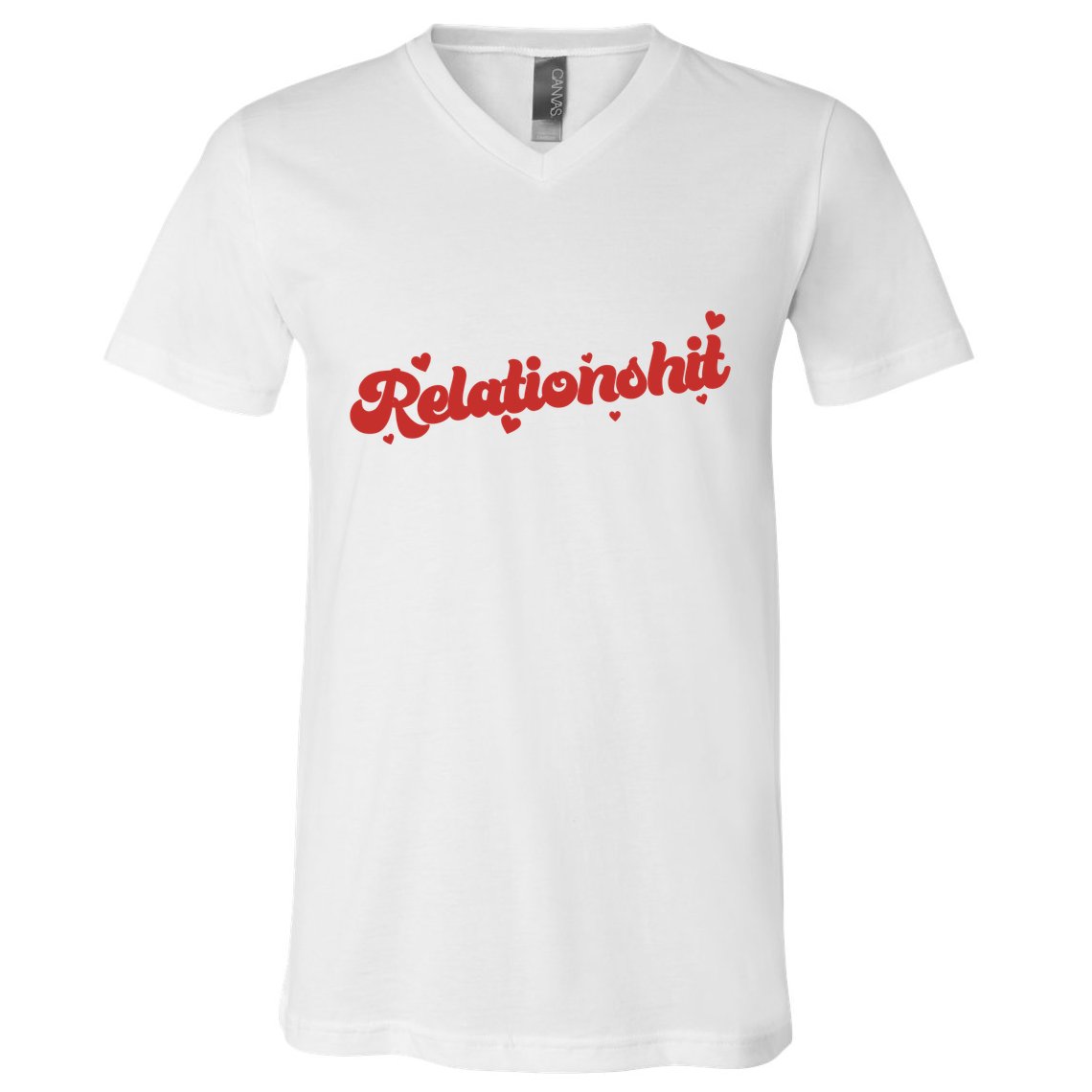 Relationshit Funny Anti Valentine V-Neck T-Shirt