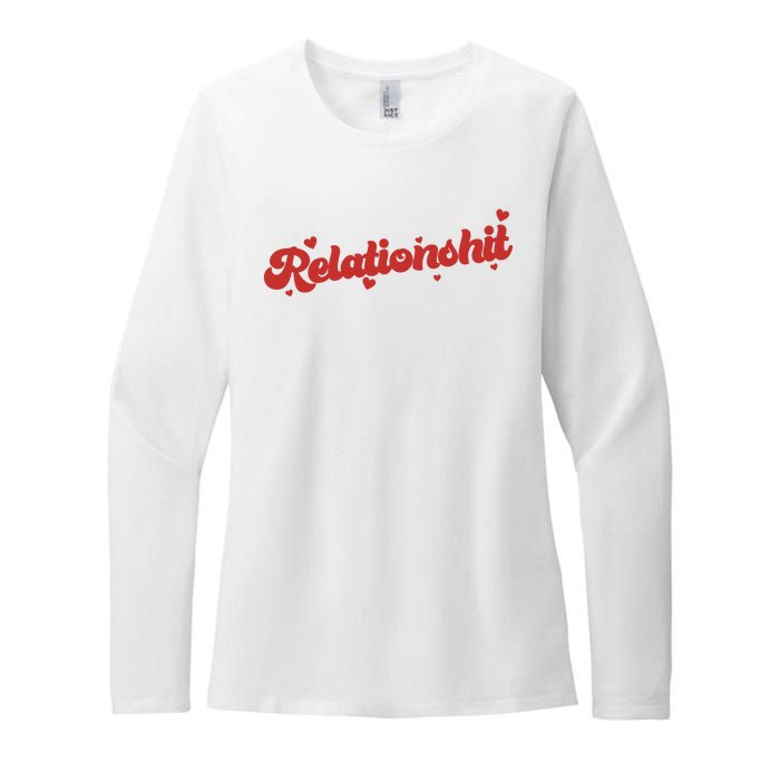 Relationshit Funny Anti Valentine Womens CVC Long Sleeve Shirt