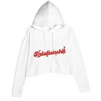 Relationshit Funny Anti Valentine Crop Fleece Hoodie