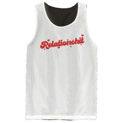 Relationshit Funny Anti Valentine Mesh Reversible Basketball Jersey Tank