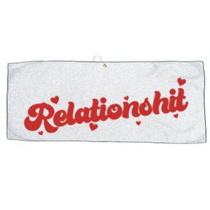 Relationshit Funny Anti Valentine Large Microfiber Waffle Golf Towel