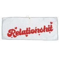 Relationshit Funny Anti Valentine Large Microfiber Waffle Golf Towel