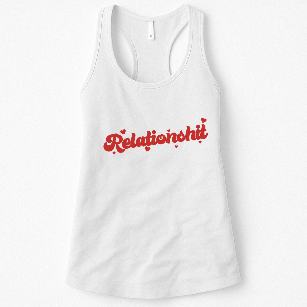 Relationshit Funny Anti Valentine Womens Tank Top