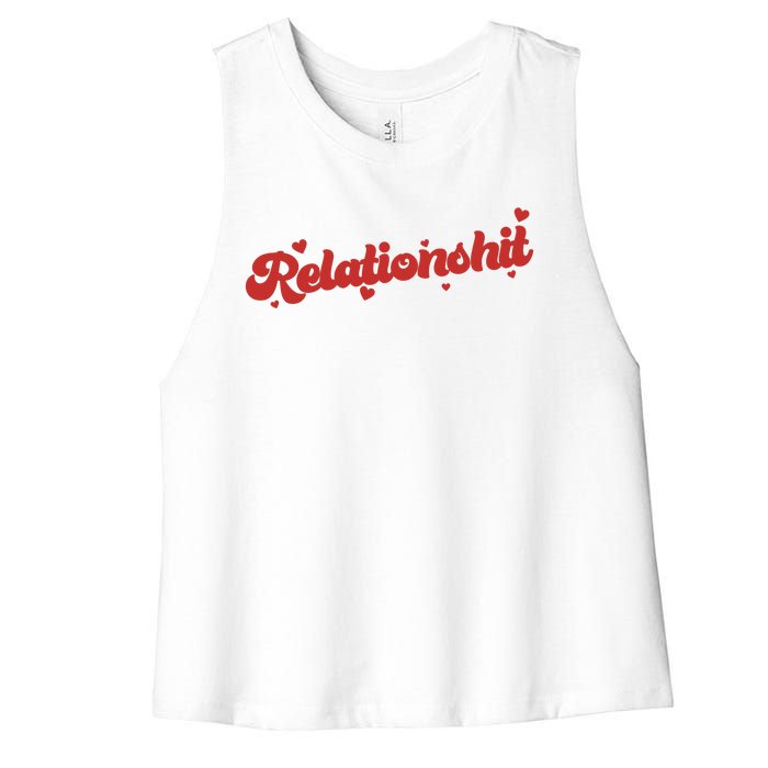 Relationshit Funny Anti Valentine Women's Racerback Cropped Tank